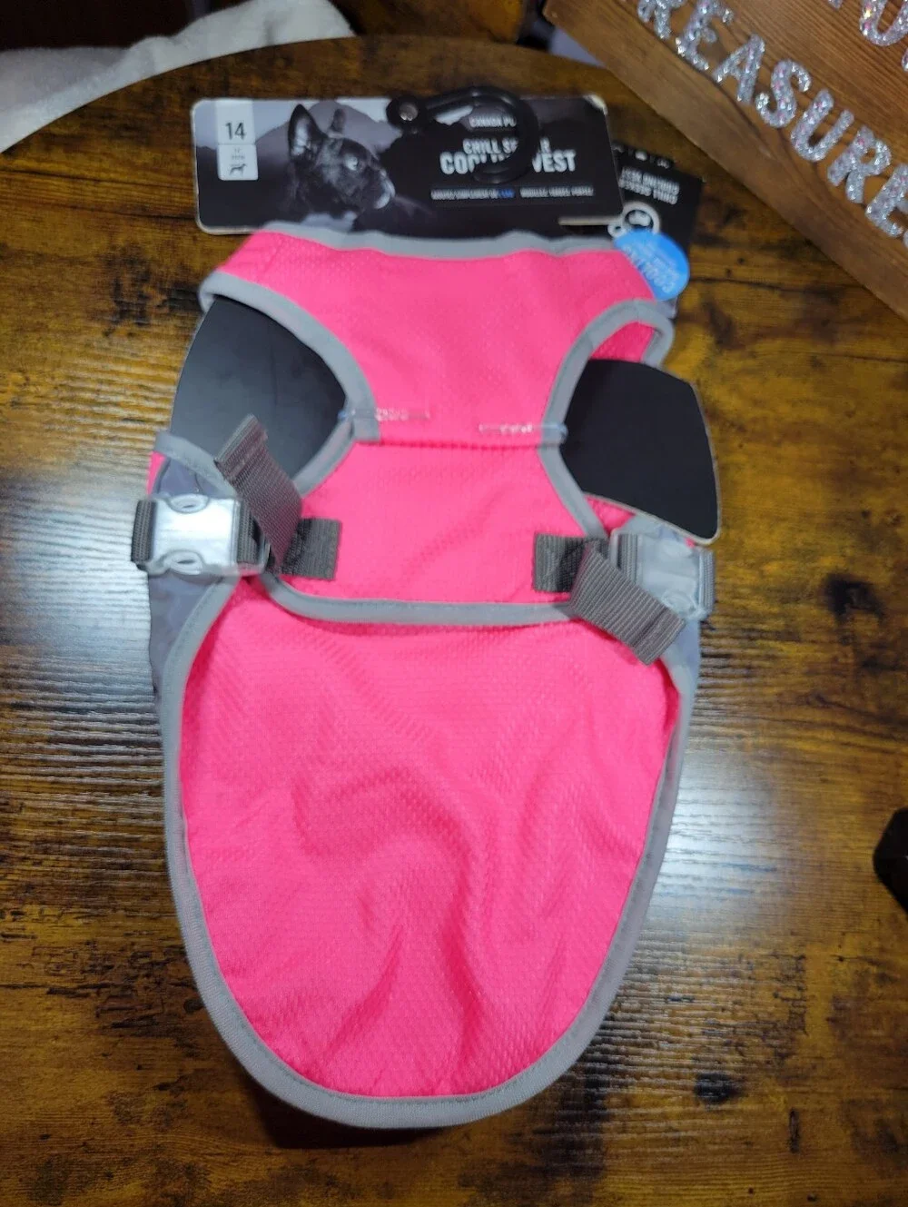 Canada Pooch Chill Seeker Cooling Vest - Hot Pink & Gray